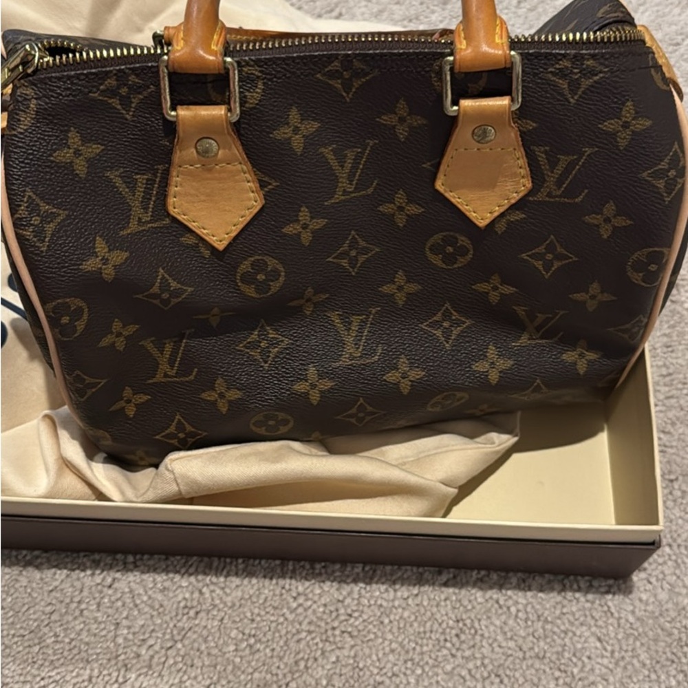 Louis Vuitton Black and Brown Monogram Satchel